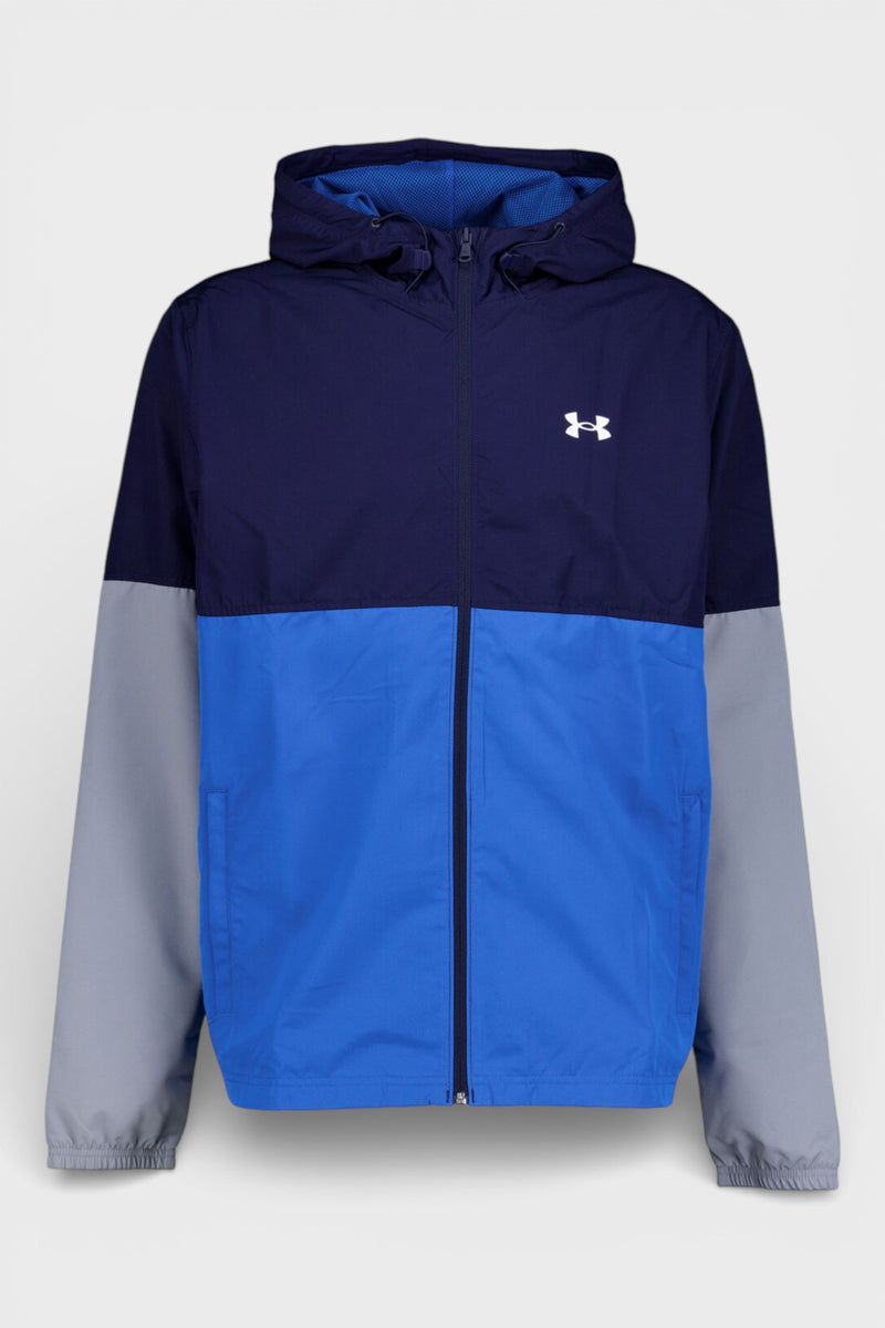 Colour Blocked Woven Full-Zip Jacket