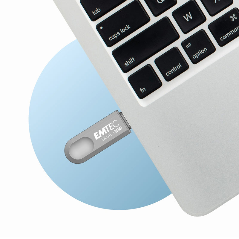 EMTEC 128GB Dual USB-A 3.2 / USB-C D280 Flash Drive