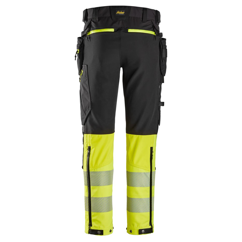 Snickers 6935 Hi-Vis Detachable Holster Pocket 4-Way Stretch Trousers Class 1
