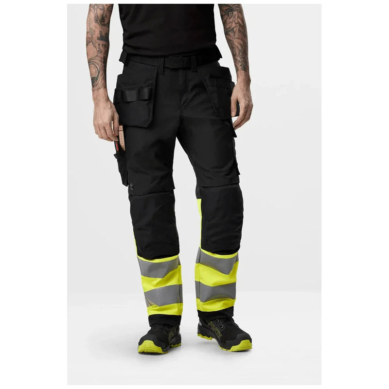 Snickers 6935 Hi-Vis Detachable Holster Pocket 4-Way Stretch Trousers Class 1