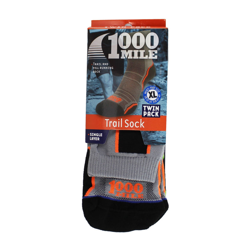2 Pack Mens Trail Single Layer Socks