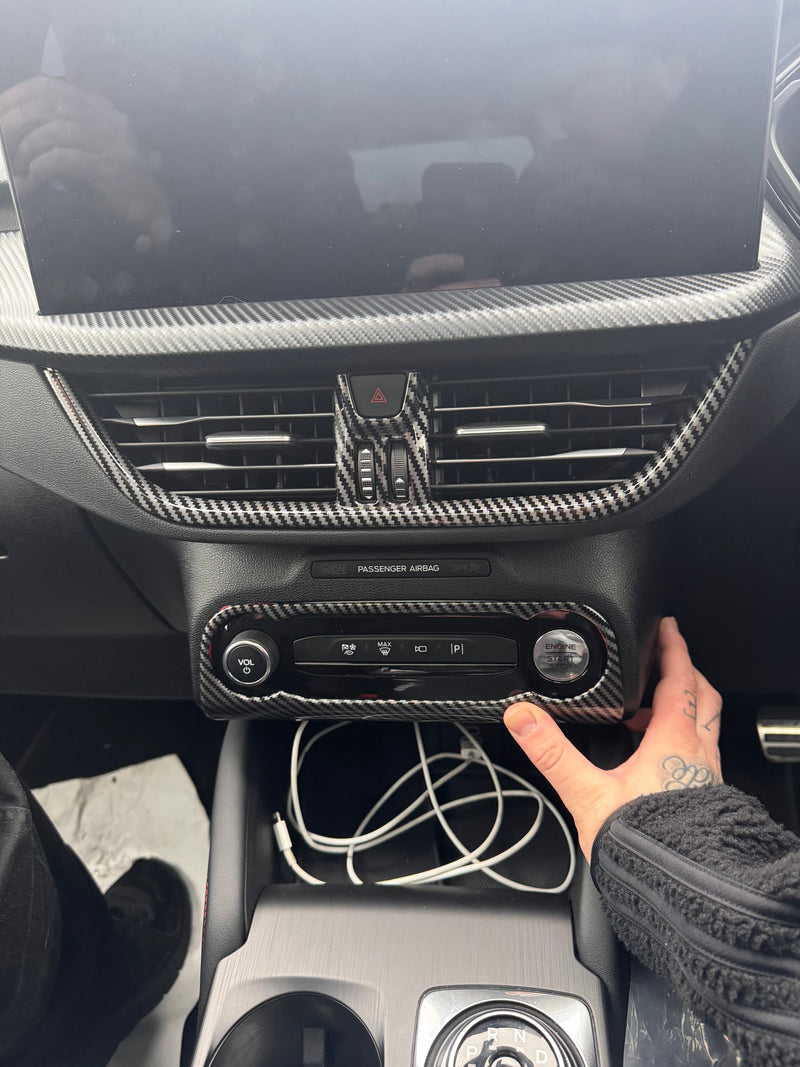 Carbon Fibre Look Air Vent Trim for MK3 / MK3.5 Kuga - Sync 4 Models Only | CEUK