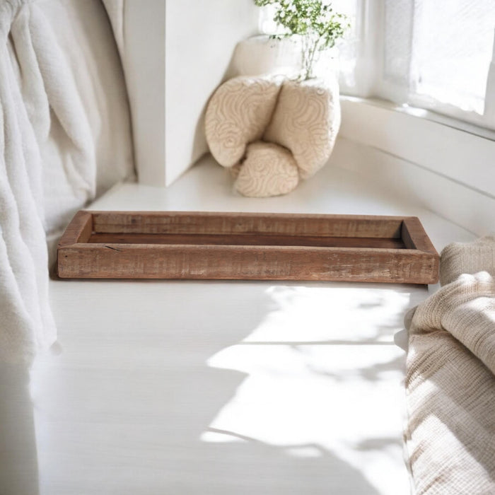 60CM RECLAIMED WOODEN TRAY