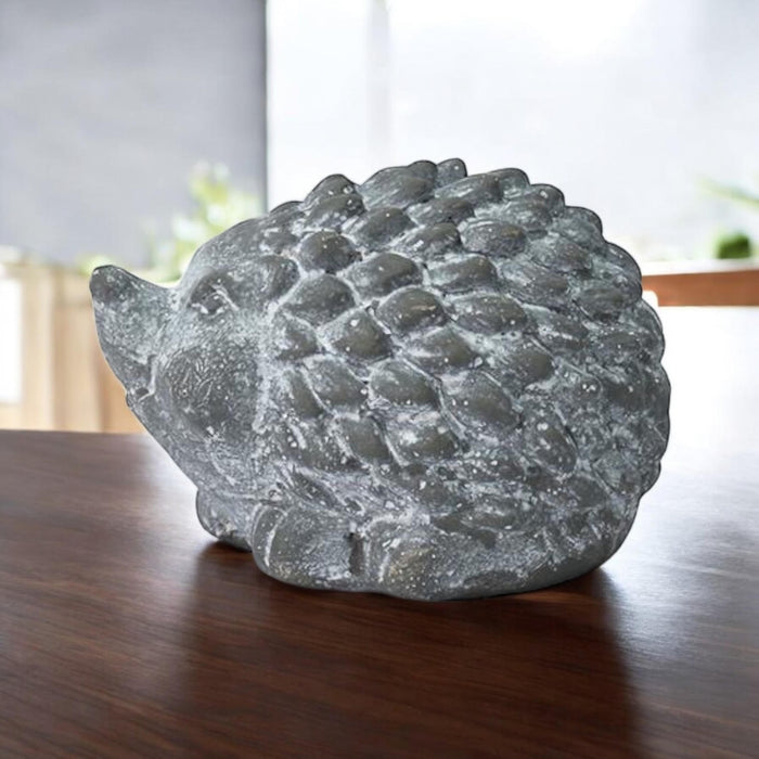 10CM GREY CEMENT HEDGEHOG