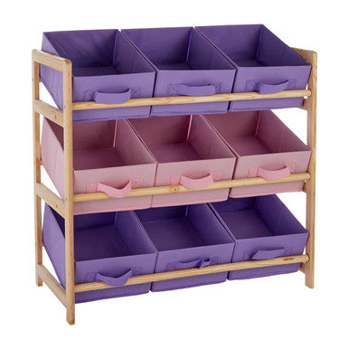 Pixel Pink and Purple 3 Tier Unit | Kids Storage