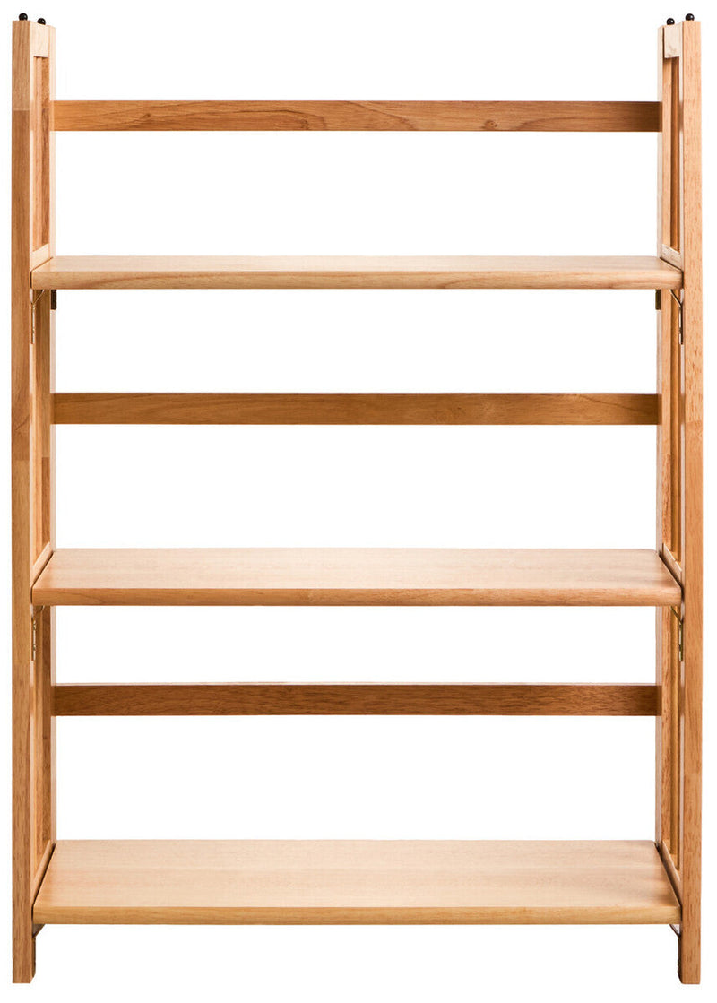 Three Tier Tropical Hevea Wood Stackable Shelf Unit | Heva