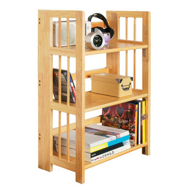 Three Tier Tropical Hevea Wood Stackable Shelf Unit | Heva
