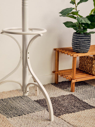 Kennedy 184cm White Finish Floor Standing Coat Stand