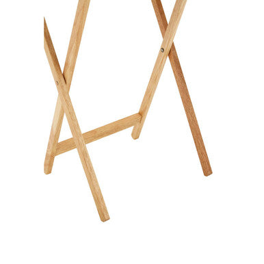 Natural  Hevea Wood Folding Snack Table with Sturdy Legs, Heva