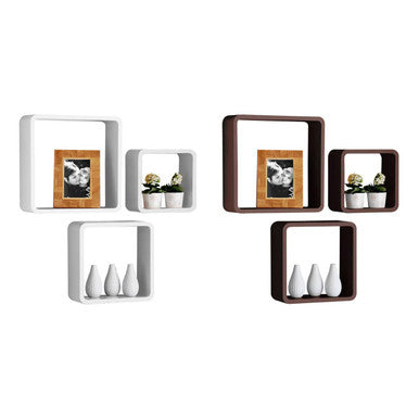 Set of Three White Wall Cubes | Kayli