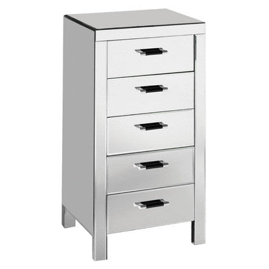 5 Drawers Mirrored Drawer Chest | Vincenzo