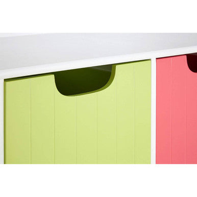 Kids White 4 Coloured Boxes Storage Unit | Isla