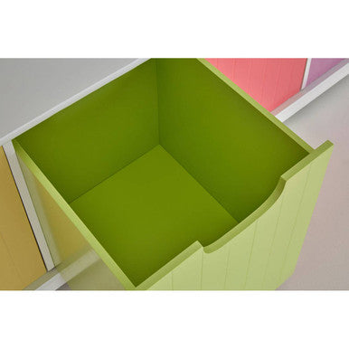 Kids White 4 Coloured Boxes Storage Unit | Isla