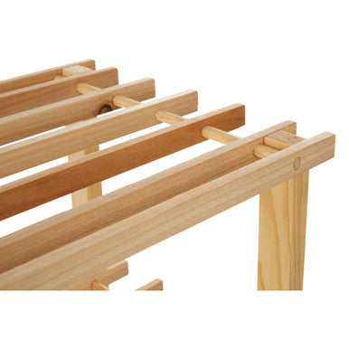Natural and Cedar Wood 2 Tier Shoe Rack | Arla