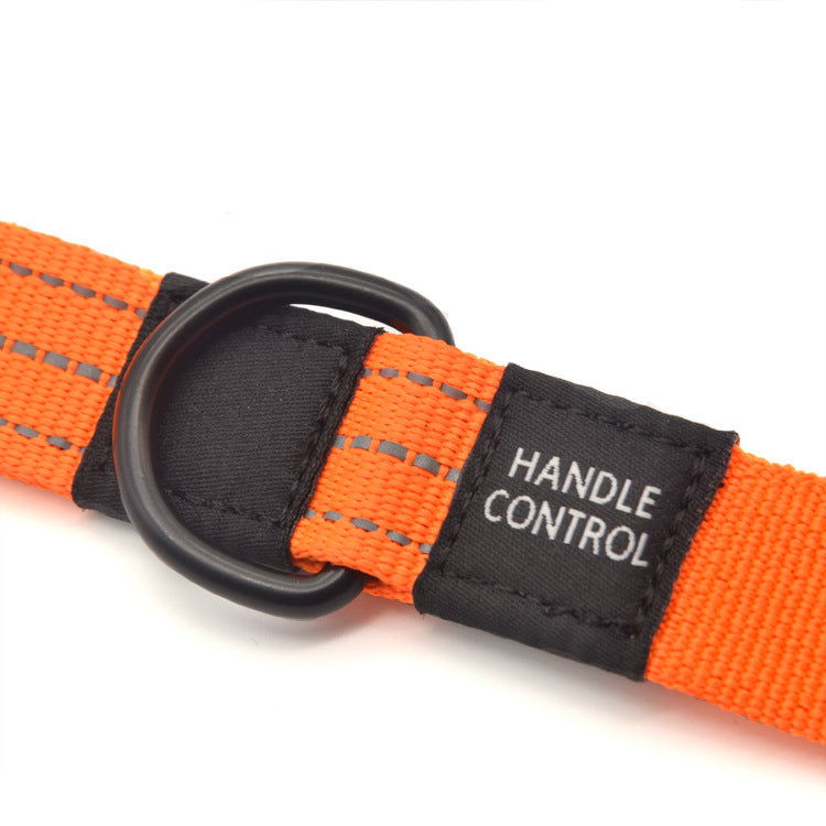 Buffer retractable reflective traction belt