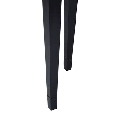 Black Mirrored Detail Top Side Table with Smooth Surface | Clavier