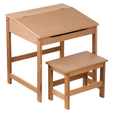 Children's Natural Desk and Stool | Jordan
