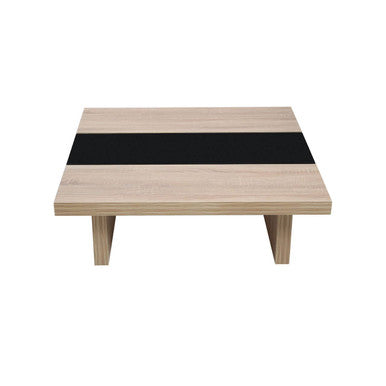 Black and Natural Square Coffee Table | Loki