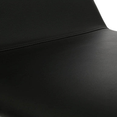 Black Leather Effect Dining Chair with White Legs | Cassy