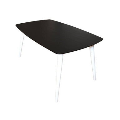 White and Black Ash Veneer Dining Table with Modern Style | Cassy