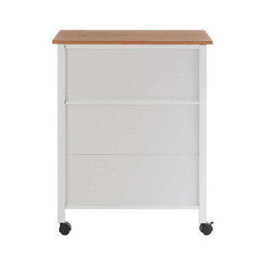 Natural Bamboo Top Kitchen Trolley with Drawer and Shelves | Harlow