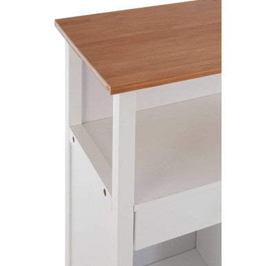 Natural Bamboo Top Kitchen Trolley with Drawer and Shelves | Harlow