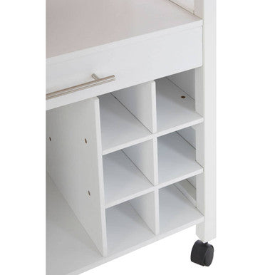 Natural Bamboo Top Kitchen Trolley with Drawer and Shelves | Harlow