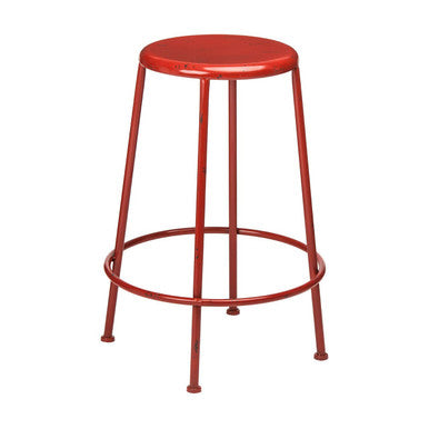 Red Metal Stool | Artisan