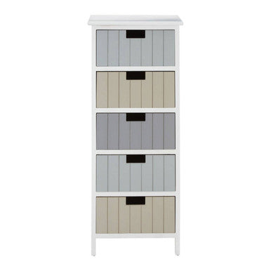 White 5 Drawers Chest | New England