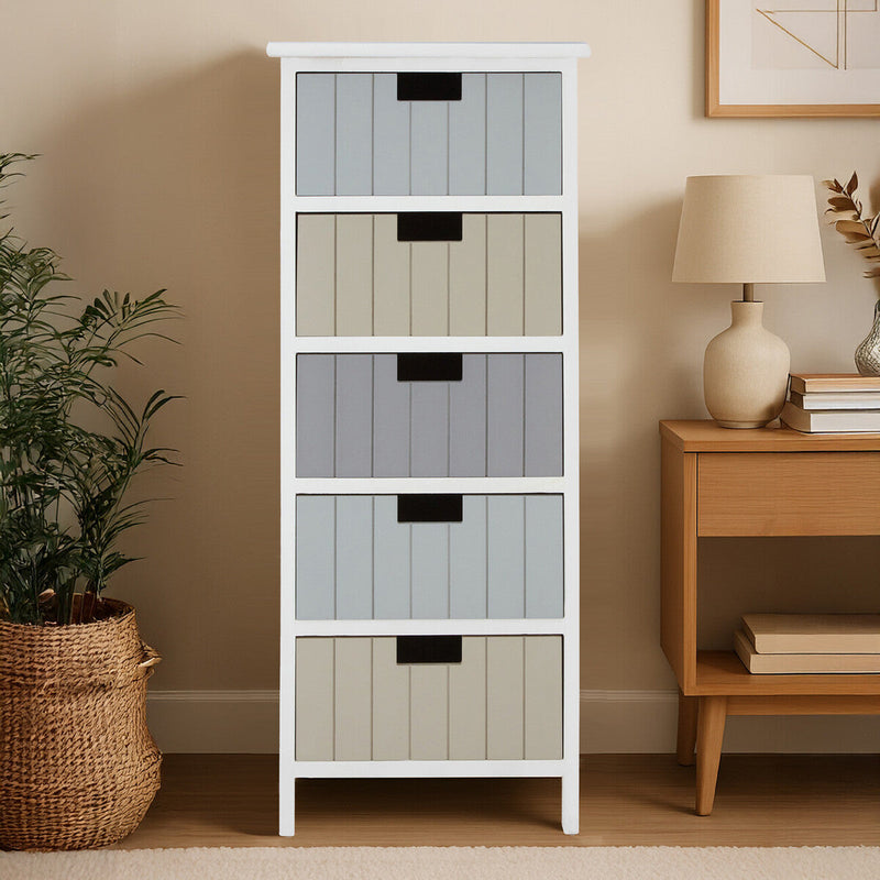 White 5 Drawers Chest | New England