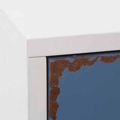 White Square Side Table with Drawer | Alchemy