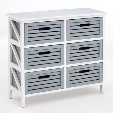 6 Grey Drawers Unit | Vermont