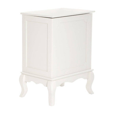 Ivory Finish Laundry Hamper with Lift Up Lid | Marcella