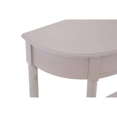 Grey Putty Natural Wooden One-Drawer Console Table with Open Lower Shelf and Carved Spindle Legs, Heritage