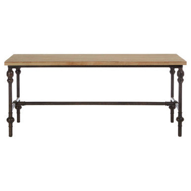 Natural Rectangular Coffee Table with Distressed Fir Wood Top | Tribeca