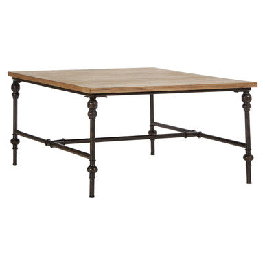 Natural Square Coffee Table with Fir Wood Top | Tribeca
