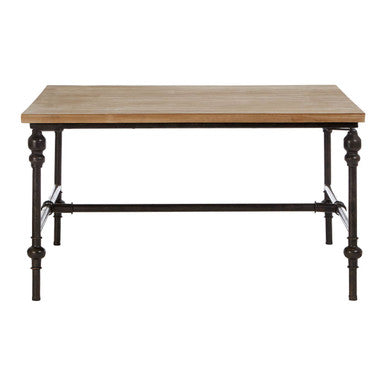 Natural Square Coffee Table with Fir Wood Top | Tribeca