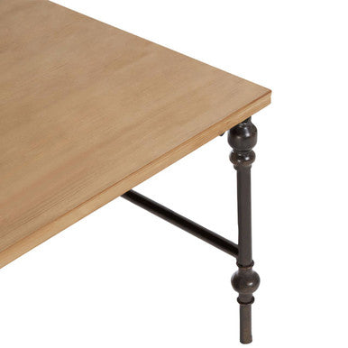 Natural Square Coffee Table with Fir Wood Top | Tribeca