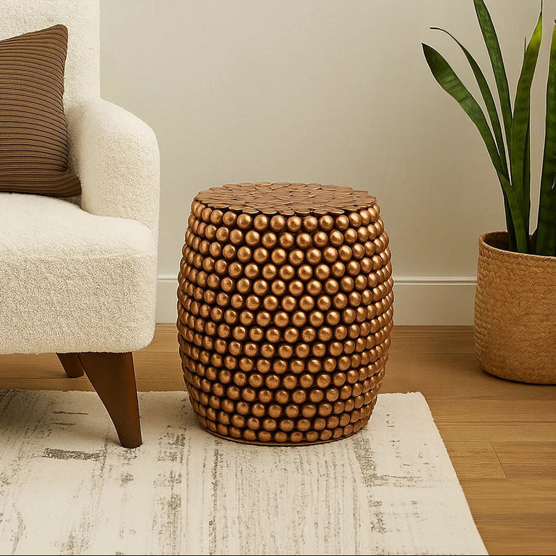 Copper Finish Barrel Stool | Templar
