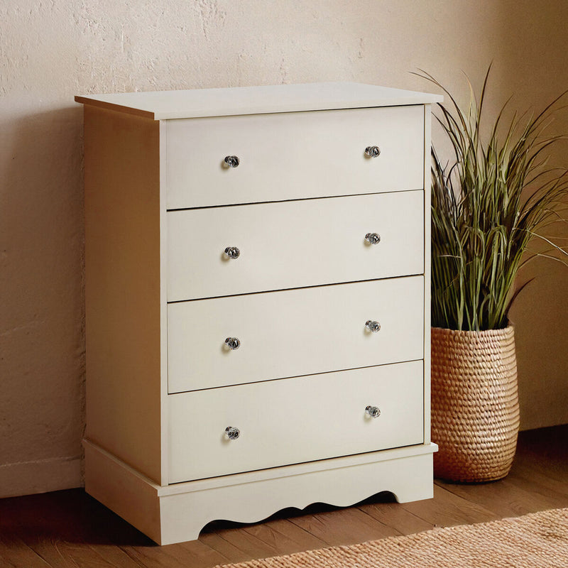 Ivory 4 Drawer Chest | Emily
