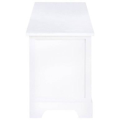 White Storage Bench with 4 Drawers | New England