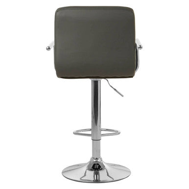 Grey Leather Effect Bar Chair | Starz
