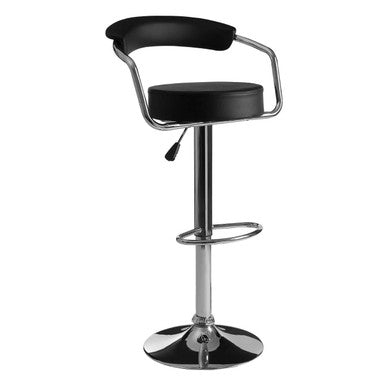 Black Leather Effect Bar Chair | Scala
