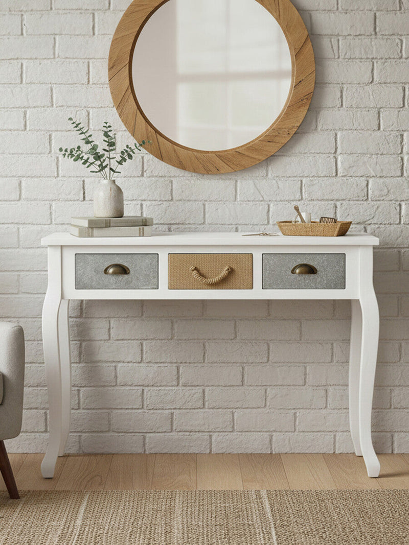 White Console Table with 3 Drawers | Weymouth