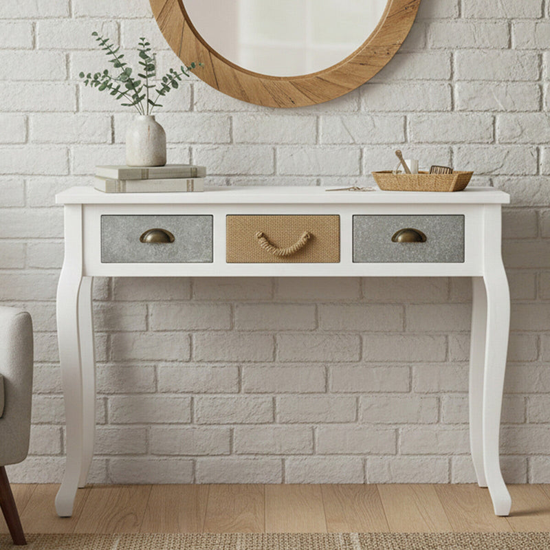 White Console Table with 3 Drawers | Weymouth
