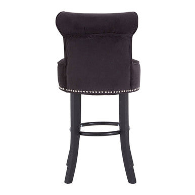 Black Velvet Bar Chair | Regents Park
