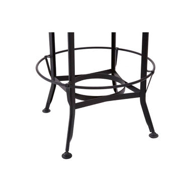 Natural Walnut Top and Black Metal Base Bar Table | New Foundry