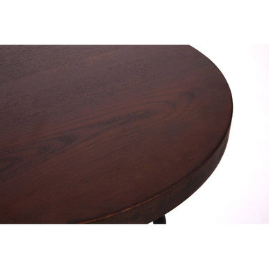 Natural Walnut Top and Black Metal Base Bar Table | New Foundry
