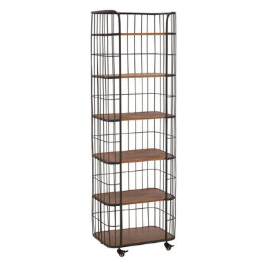 Wood and Metal 6 Tier Shelf Unit | New Foundry