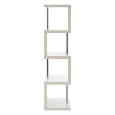 4 Tier White Gloss Shelf Unit | Maze